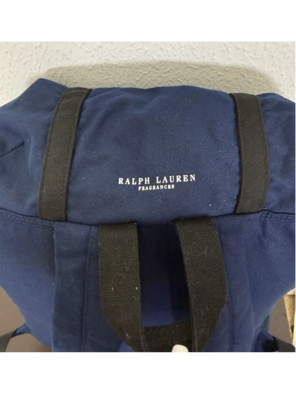 Ralph Lauren Canvas Backpack Unisex Logos Preppy Academic School Old Money Blue